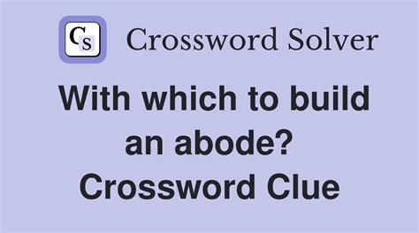 abode crossword